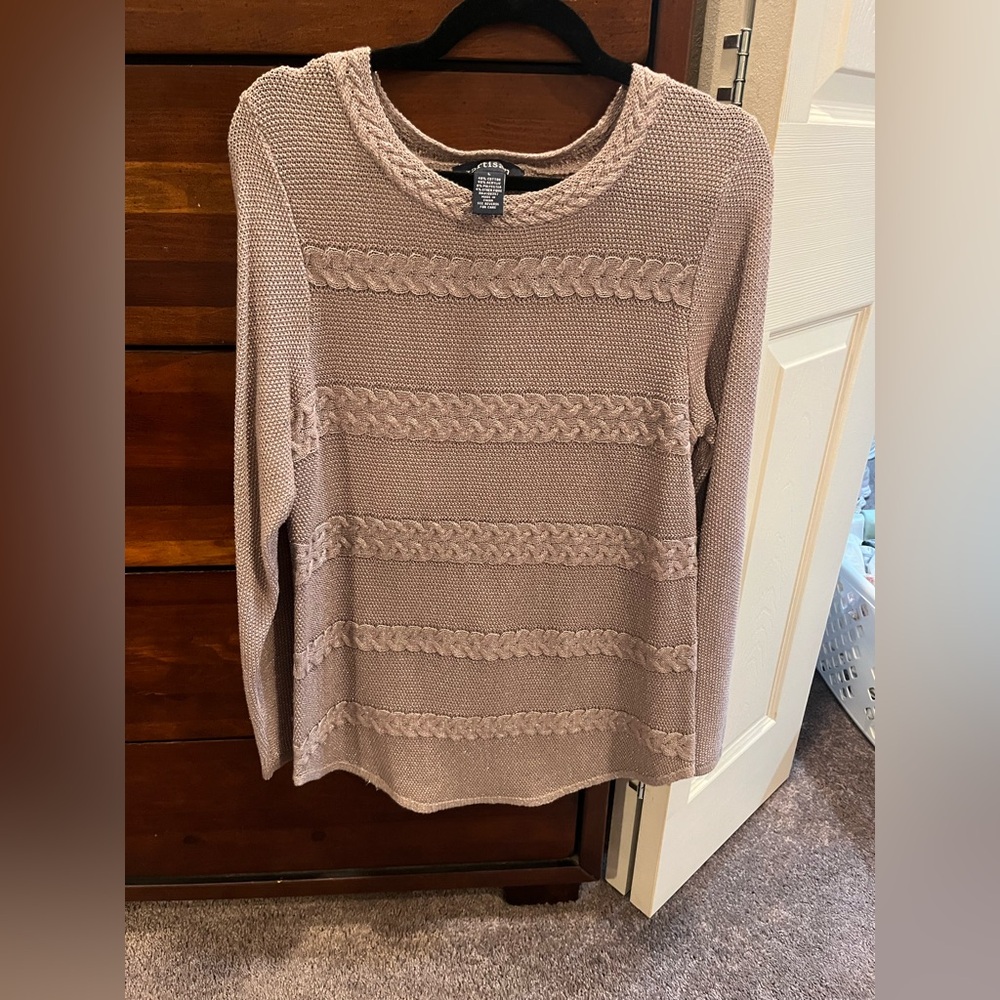 Purple sparkle crew neck seater